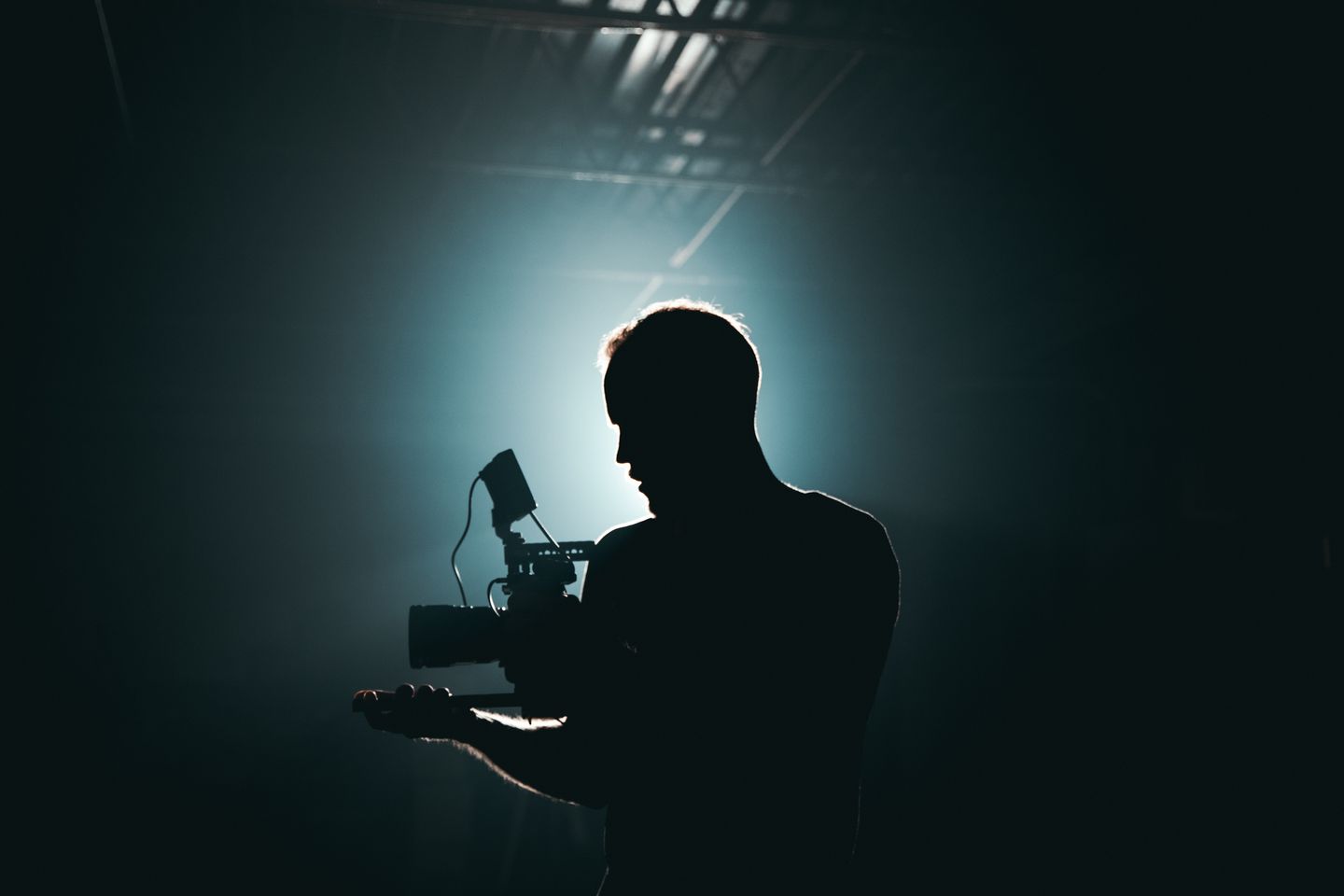 A person recording video with a camera