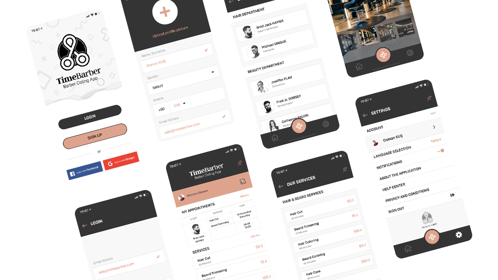 TimeBarber — proje uygulaması 2